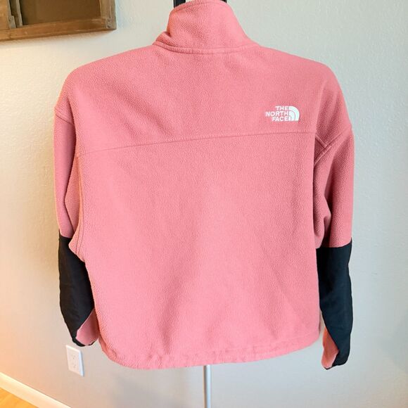The North Face TKA Kataka 1/4 Zip Cropped Fleece Women's Sweater Faded Rose S - Picture 3 of 7